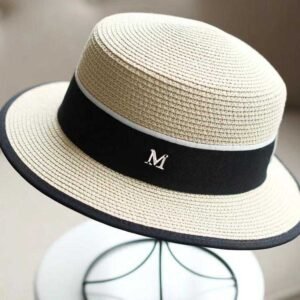 Chapeau Rond plat Haut De Paille M panama