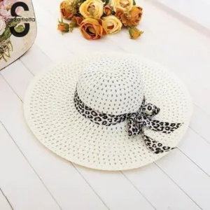 Chapeau de paille ajouré femme