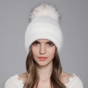 Bonnet femme chaud en angora