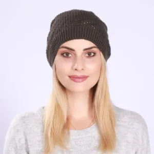 Bonnet tricoté doux et décontracté pour femme