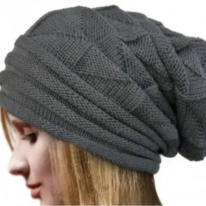 Bonnet tricoté en acrylique pour femme