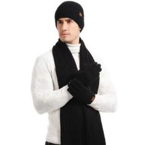 Ensemble bonnet écharpe et gants unisexe