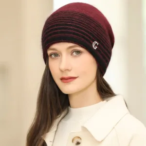 Bonnet femme doux et chaud