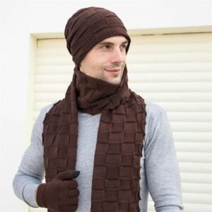 Bonnet écharpe et gants tactiles