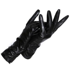 Gants longs en cuir véritable pour femme