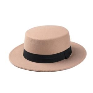 Chapeau plat en laine